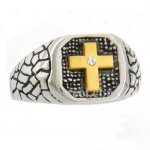 FSR07W73B Latin Cross  Signet Ring 