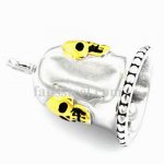 FSP17W93G diamond 13 skull rider bell biker Pendant