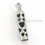 FSPR14049 heart star cylinder glass inlay pendant