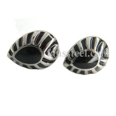 black enamel twill water drop earring FSE14PR10