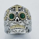 FSR13W15GGR gear eye sunflower mechanic skull ring