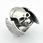 FSR13W63 Wings skull biker ring