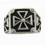 FSR07W66 Maltese Cross Signet Ring