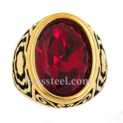 FSR13W36 wemen flower ring with red stone ring