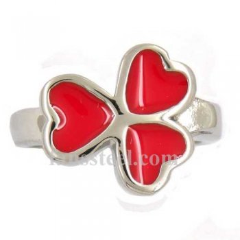 FSR12W61R enamel heart flower love ring