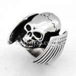 FSR13W63 Wings skull biker ring