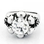 FSR10W05 Skulls rose stone ring 