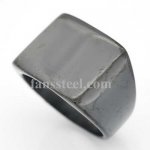 FSR05W24B engravable plain Square signet ring