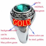 ST8SBSL Motor Cycle Chain Biker Ring Customized 8 Letters Initials Name Gift