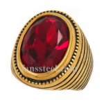 FSR13W38 wemen circle around with red stone ring