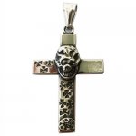 FSP18W48  Cross Skull Pendant