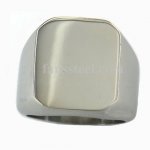 FSR05W99 shiny square SIGNET Ring 