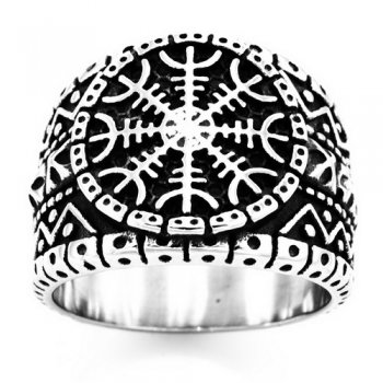 FSR20W92 Helm of Awe Viking Aegishjalmur valknut dot ring