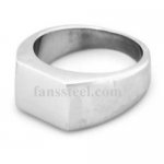 FSR13W21 engravalbe rectangle plain signet ring