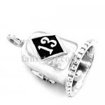 FSP17W93 diamond 13 skull rider bell biker Pendant