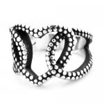 FSR13W28 dot twist rope heart ring 