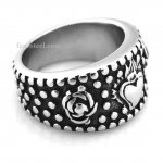 FSR20W03 dotted rose heart love ring