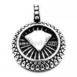 FSP17W63 shinning diamond on round plate pendant