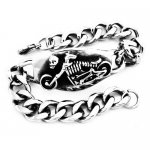FSB00W47 skull riding motor cycle  bracelet