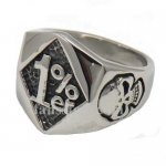 FSR12W37 skull one percter biker ring