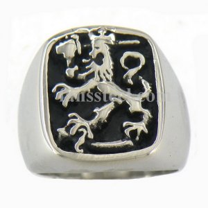 FSR10W83 Filand Leo lion signet ring