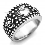 FSR20W03 dotted rose heart love ring