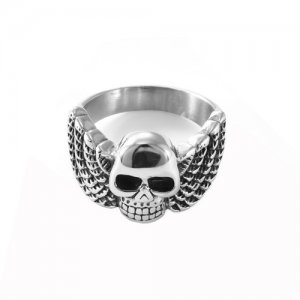 FSR22W07 Wings Skull ring