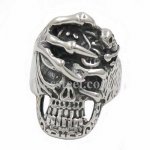 FSR13W82 claw press on skull ring