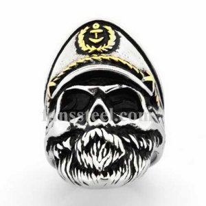 FSR20W38 skull pirate captain Ring