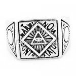 FSR20W32 triangle sun god's all seeing eye freemason ring 