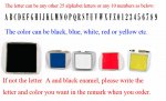 T02 custom made single letters initials enamel name ring