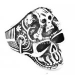 FSR20W61 cross bone skull biker ring