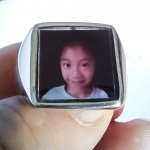 PHSR01 Customize photo ring Memorial photo ring personalized keepsake gift