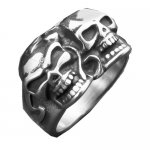 FSR21W85 Double Skulls ring