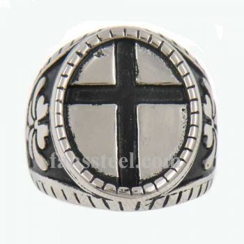 FSR13W29 glory flower oval christ cross ring