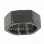 FSR13W51B Hexagon sixangles Square band ring