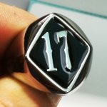 D2SBSL Memorial Initials Ring 2 Letters Name Customized Ring