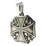 FSP18W65 Cross Skull Pendant