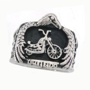 FSR09W88 Eagle hold the motor cycle biker ring