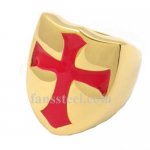 FSR13W01G  cross templar knight  ring