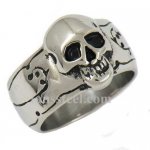 FSR01W20B Skull Face  Grape Vine  Ring 