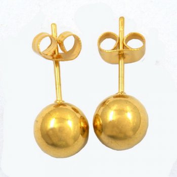 FSE00W62 3-6mm shiny ball EARRING STUD