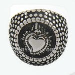 FSR13W55 dot around love heart ring