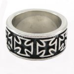 FSR10W07 German Iron cross band ring 