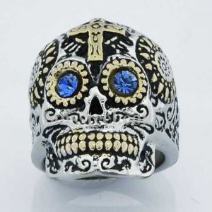 FSR13W15GBL gear eye sunflower mechanic skull ring