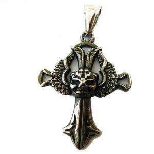 FSP18W53 Skull Cross Pendant