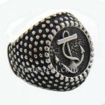 FSR13W54 dot  marine anchor navy sailor ring