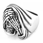 FSR20W43 bury head on hands skull ring