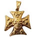 FSP18W64 Cross Skull Pendant