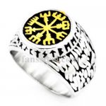 FSR20W67G Viking Compass Vegvisir ring